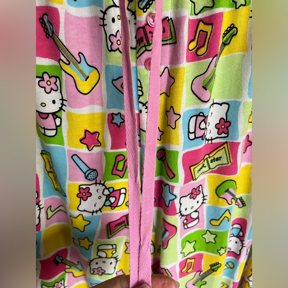 Hello Kitty Rockstar Sleepwear Pant Straight Leg 💯 cotton colorful in Size L - Picture 8 of 9